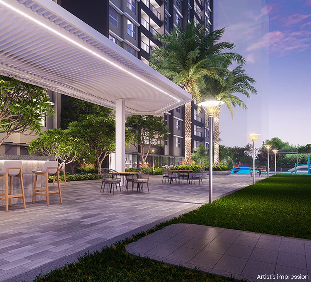BBQ area at Life Republic Hinjewadi